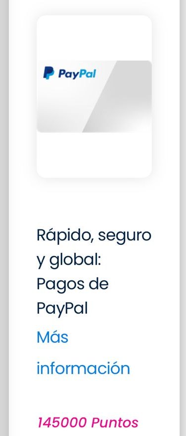 Catalogo premi Toluna sul telefono: PayPal Payout per 145.000 punti